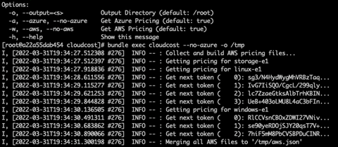 an example of my "Cloud Cost" utility running for AWS